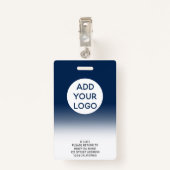 Professionele marine blauw ombre verpleegkundige f badge (Achterkant met clip)