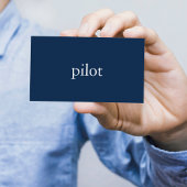 Professionele Marine Blue Medewerker Luchtvaartmaa Visitekaartje