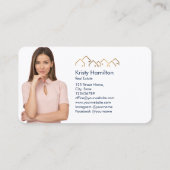 Professionele marine goud vastgoed makelaar foto visitekaartje (Achterkant)