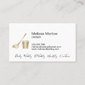 Professionele marine gouden huis schoonmaak meid visitekaartje (Achterkant)