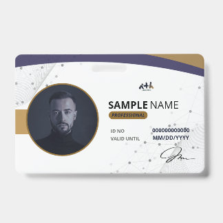 Professionele marine goudkleurige Tech ID-badge - Badge