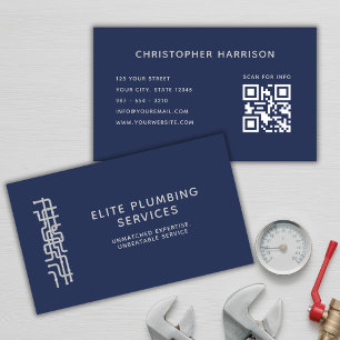 Professionele marine moderne waterleidingen QR-cod Visitekaartje