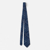 Professionele marineblauwe en koperen marmeren stropdas (Achterkant)