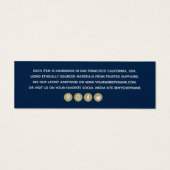 Professionele marineblauwe kleding Logo Prijs labe Mini Visitekaartjes (Achterkant)