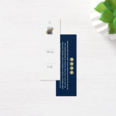 Professionele marineblauwe kleding Logo Prijs labe Mini Visitekaartjes (Bureau)