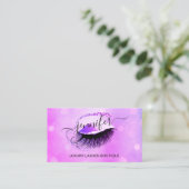 Professionele markering Lash QR Code Eyes Roze gli Visitekaartje (Staand voorkant)