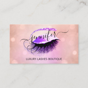 Professionele markering Lash QR Code Roze Logo Paa Visitekaartje