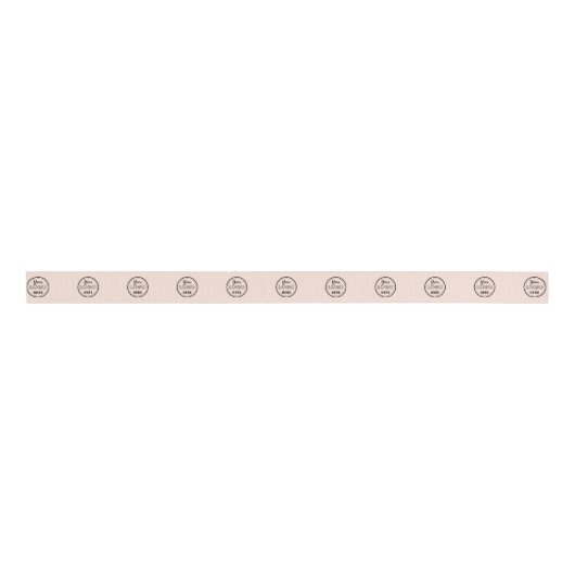 Professionele markering minimalistisch Blush Pink Grosgrain Lint (Voorkant)