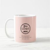 Professionele markering minimalistisch Blush Pink  Koffiemok (Links)