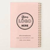 Professionele markering minimalistisch Blush Pink  Planner (Achterkant)