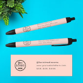 Professionele markering minimalistisch Blush Pink  Zwarte Inkt Pen