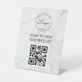 Professionele markering QR-code Reclamebord Met Voetstuk (Voorkant)
