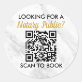 Professionele markering Voeg een QR-code toe Ronde Sticker (Voorkant)