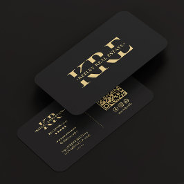 Professionele Marketing Elegant Zwart Modern Visitekaartje