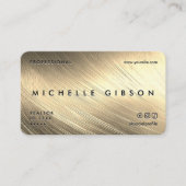 Professionele marketing Faux Gold Metallic Modern Visitekaartje (Voorkant)