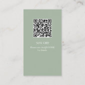 Professionele Marketing Groene Waterverf Succulent Visitekaartje (Achterkant)