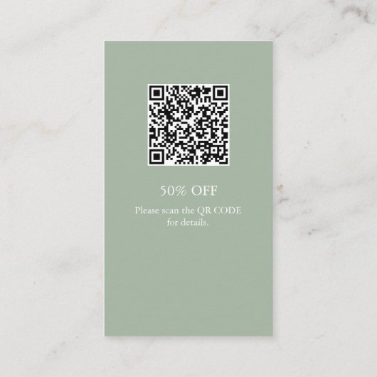 Professionele Marketing Groene Waterverf Succulent Visitekaartje (Achterkant)