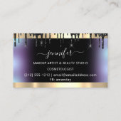 Professionele marktartiest. Ombré Blue Black Drip Visitekaartje (Achterkant)