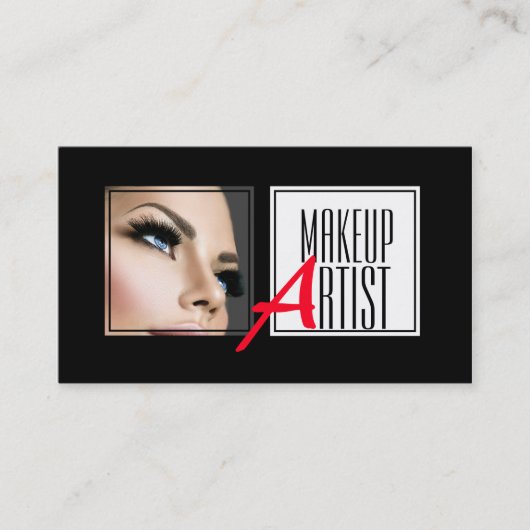 Professionele marktartiest, schoonheid visitekaartje (Voorkant)