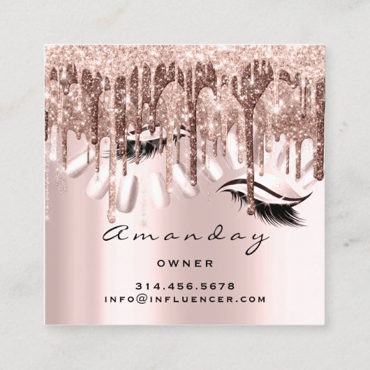 Professionele marktleider Nail Manicure Drivers Vierkante Visitekaartje (Achterkant)