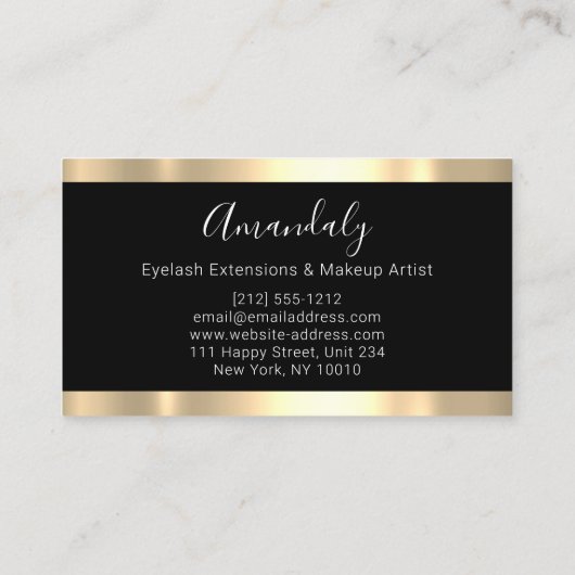 Professionele marktspeler - Aangepast Logo goud Visitekaartje (Achterkant)