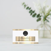 Professionele marktspeler - Aangepast Logo goud Visitekaartje (Staand voorkant)