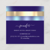Professionele marktspeler Ombre Blue Paars Vierkante Visitekaartje (Achterkant)