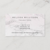 Professionele marmer Glitter monogram Visitekaartje (Achterkant)