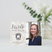 Professionele marmer Info Foto Real Estate Briefkaart (Staand voorkant)