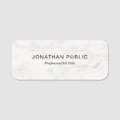 Professionele marmer minimalistische moderne Sjabl Naamplaatje (Voorkant)