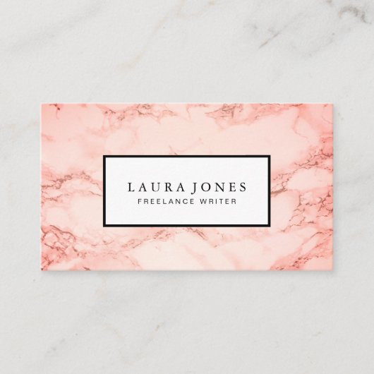 Professionele marmer visitekaartje (Voorkant)