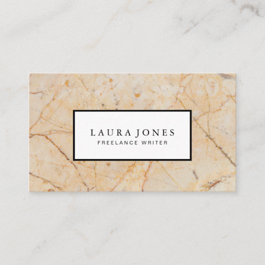 Professionele marmer visitekaartje (Voorkant)