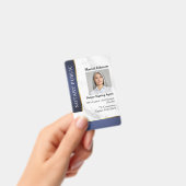 Professionele marmeren blauw gouden notaris openba badge (Handheld)