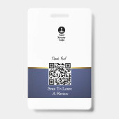 Professionele marmeren blauw gouden notaris openba badge (Achterkant)