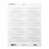 Professionele Marmeren Gouden Tekst Eenvoudig Ontw Etiket (Full Sheet)