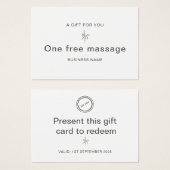Professionele Massage Parlor Cadeaubon Visitekaartje (Voorkant /achterkant)