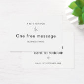 Professionele Massage Parlor Cadeaubon Visitekaartje (Bureau)
