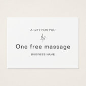 Professionele Massage Parlor Cadeaubon Visitekaartje (Voorkant)