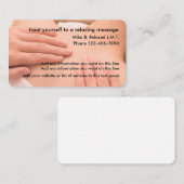 Professionele massagetherapeut visitekaartje (Voorkant / Achterkant)