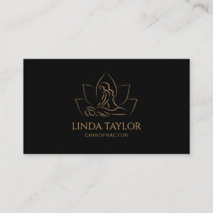 Professionele massagetherapie Lotus CHIROPRACTOR Visitekaartje