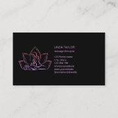 Professionele massagetherapie Lotus CHIROPRACTOR Visitekaartje (Achterkant)