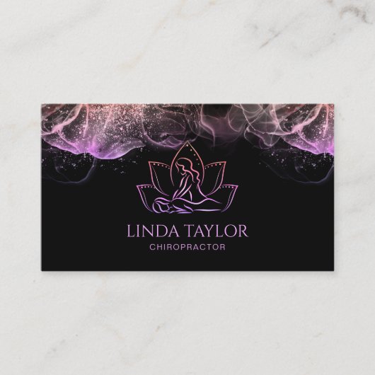 Professionele massagetherapie Lotus CHIROPRACTOR Visitekaartje (Voorkant)