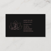 Professionele massagetherapie Lotus CHIROPRACTOR Visitekaartje (Achterkant)