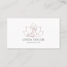 Professionele massagetherapie Lotus CHIROPRACTOR Visitekaartje