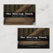 Professionele massagetherapie Masseuse relaxatie Visitekaartje (Voorkant / Achterkant)