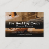 Professionele massagetherapie Masseuse relaxatie Visitekaartje (Achterkant)