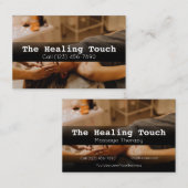 Professionele massagetherapie Masseuse relaxatie Visitekaartje (Voorkant / Achterkant)