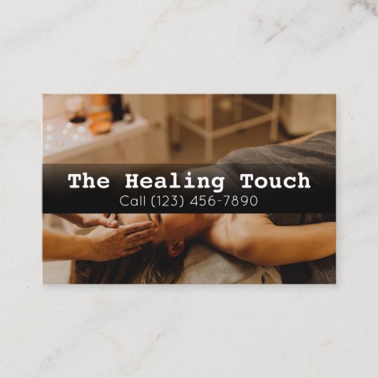 Professionele massagetherapie Masseuse relaxatie Visitekaartje (Voorkant)