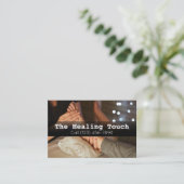 Professionele massagetherapie Masseuse relaxatie Visitekaartje (Staand voorkant)