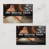 Professionele massagetherapie Masseuse relaxatie Visitekaartje (Voorkant / Achterkant)